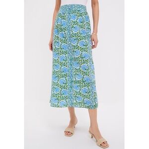 Tuckernuck Blue and Green Floral Skirt